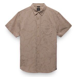 Men’s Prana Tinline Short Sleeve Button Down Shirt | Sandstone Seedling | Medium
